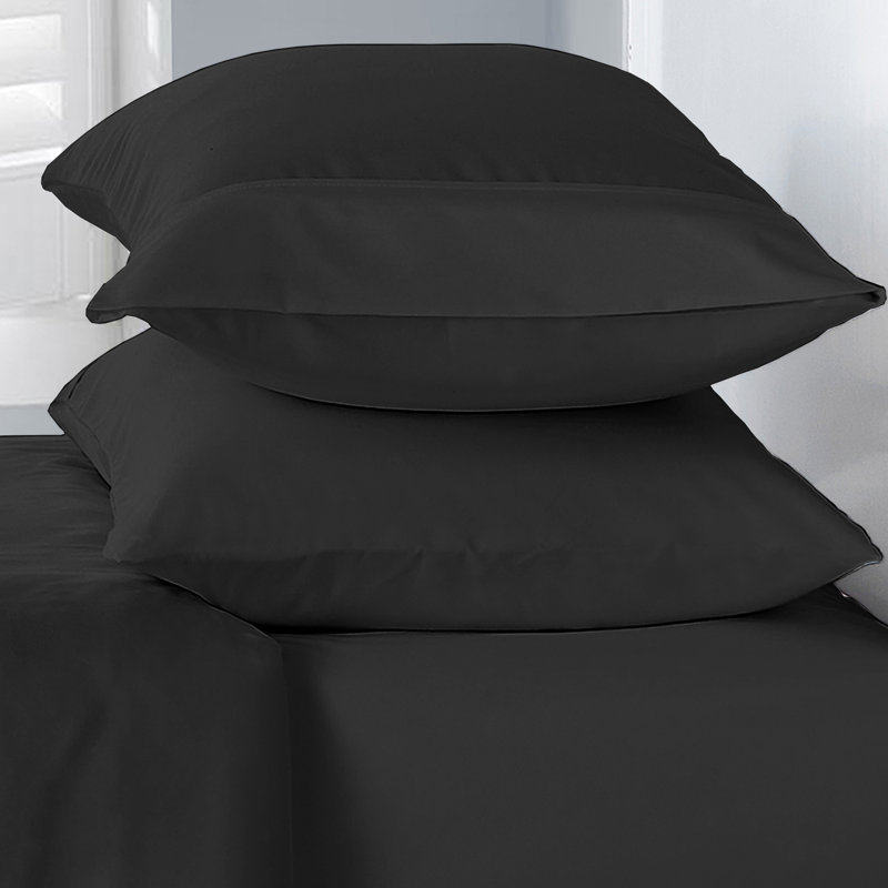  Housse de coussin en microfibre, Très grand, Noir