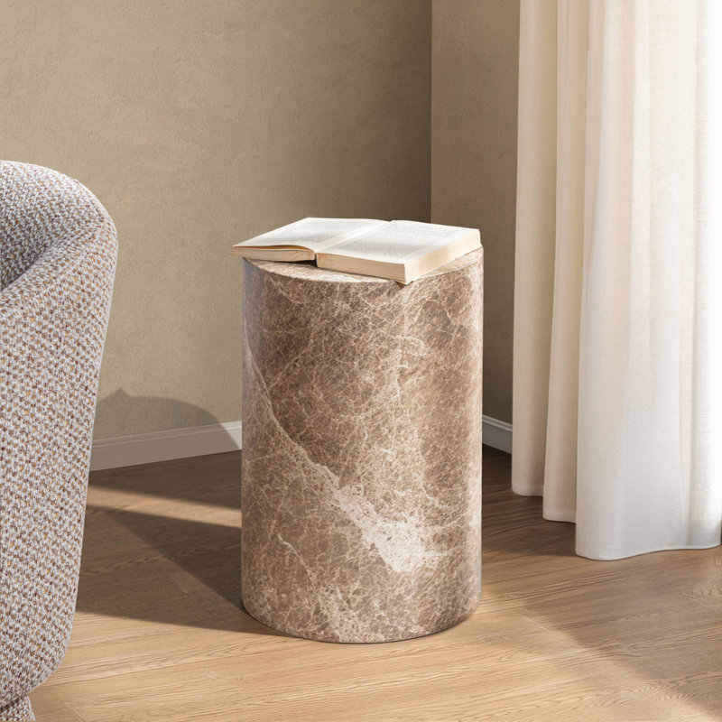 Norfolk Round Display Pedestal, 27" H x 27" W x 27" D, Brown