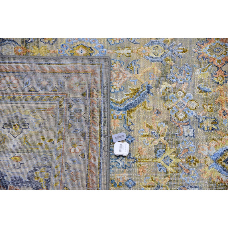 Abstract Area Rug in Beige, Rectangle 8' x 10'