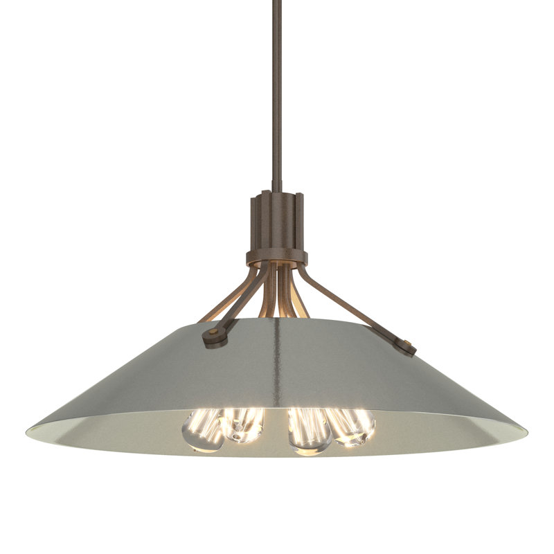 Henry 4 - Light Single Cone Pendant, Vintage Platinum, Bronze