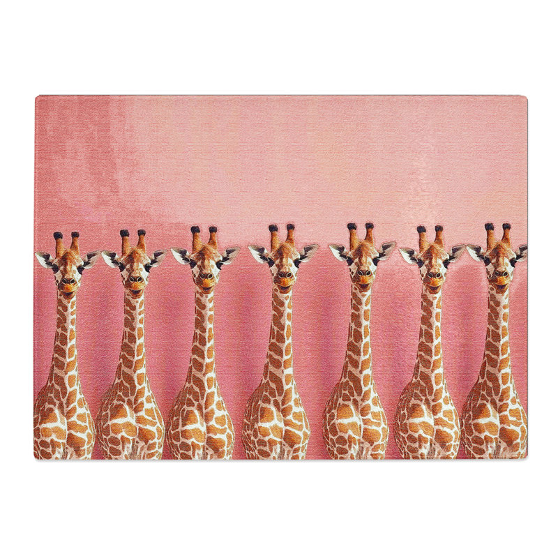 Giraffes  Glass Chopping Board