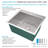 25'' L x 22'' W Satin Brushed Laundry Sink