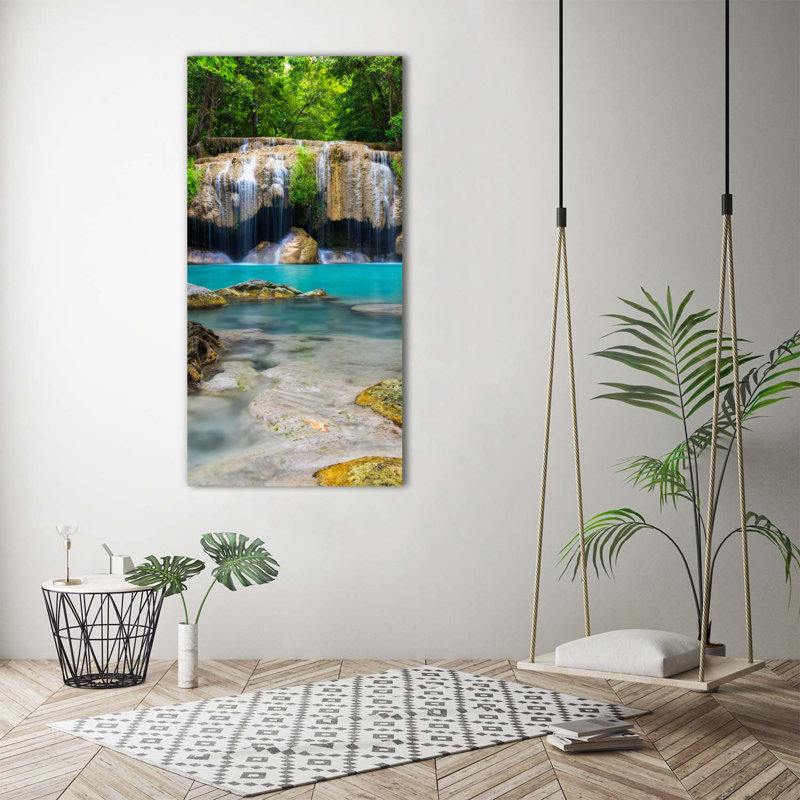 Waterfall In The Jungle - Wrapped Canvas Print