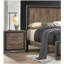Rustic Style 1pc Nightstand Two-Tone Finish Embossed Faux-Wood Bed Side Table Bedroom Furniture