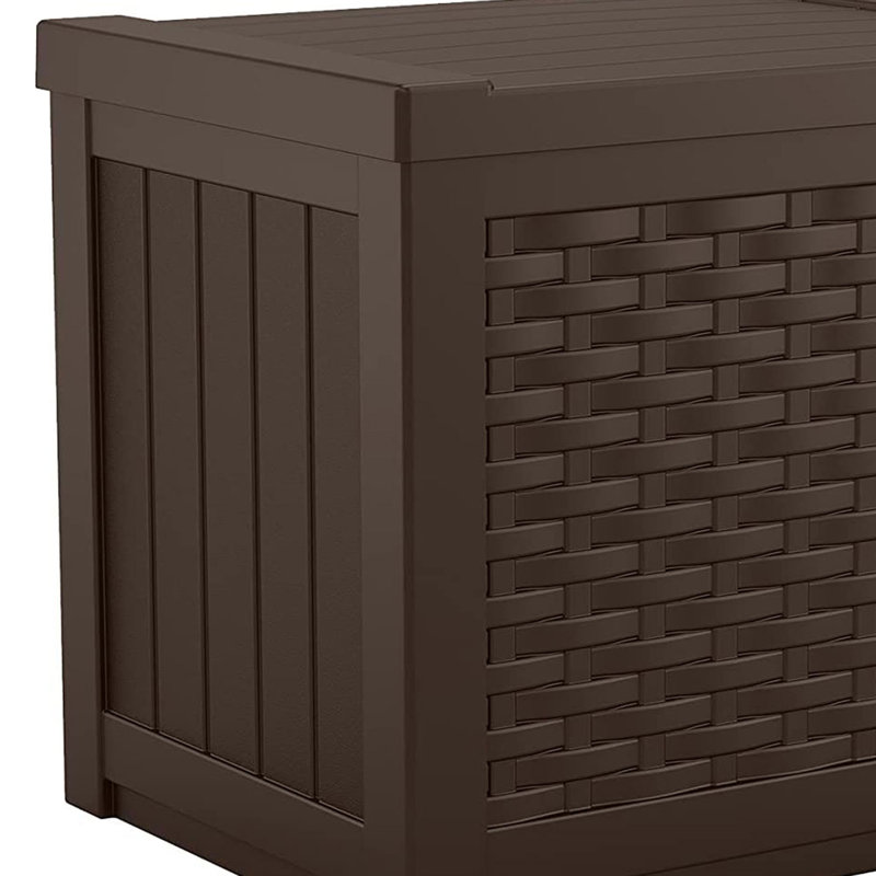 Suncast 17'' W 22 Gallons Water Resistant Resin Deck Box in Brown