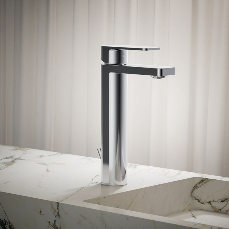 Parallel™ Tall Single-Handle Bathroom Sink Faucet, Single-Hole Faucet with Pop-Up Drain, 1.2 GPM, Polished Chrome, 1