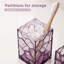 Ensemble de comptoir de salle de bain lavande en acrylique mauve avec porte-brosse à dents, distributeur de savon, gobelet, porte-savon, décoration de salle de bain Boho moderne, choix de cadeau idéal