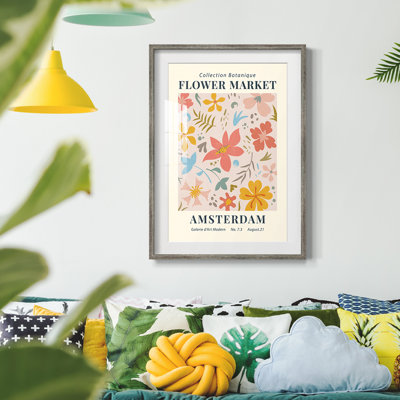 Vintage Floral Print CXXIX -Framed Print