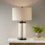 Lampe de table cylindrique en verre, cordon d'alimentation transparent de 72 po, lampe de table