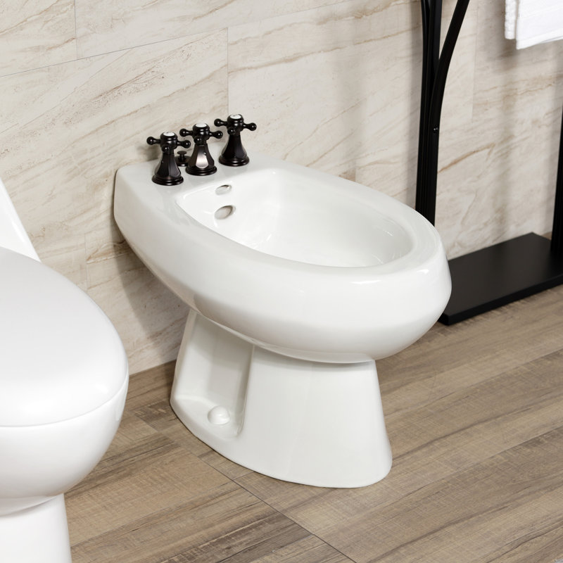 Robinet de bidet espacé vertical, Bronze huilé