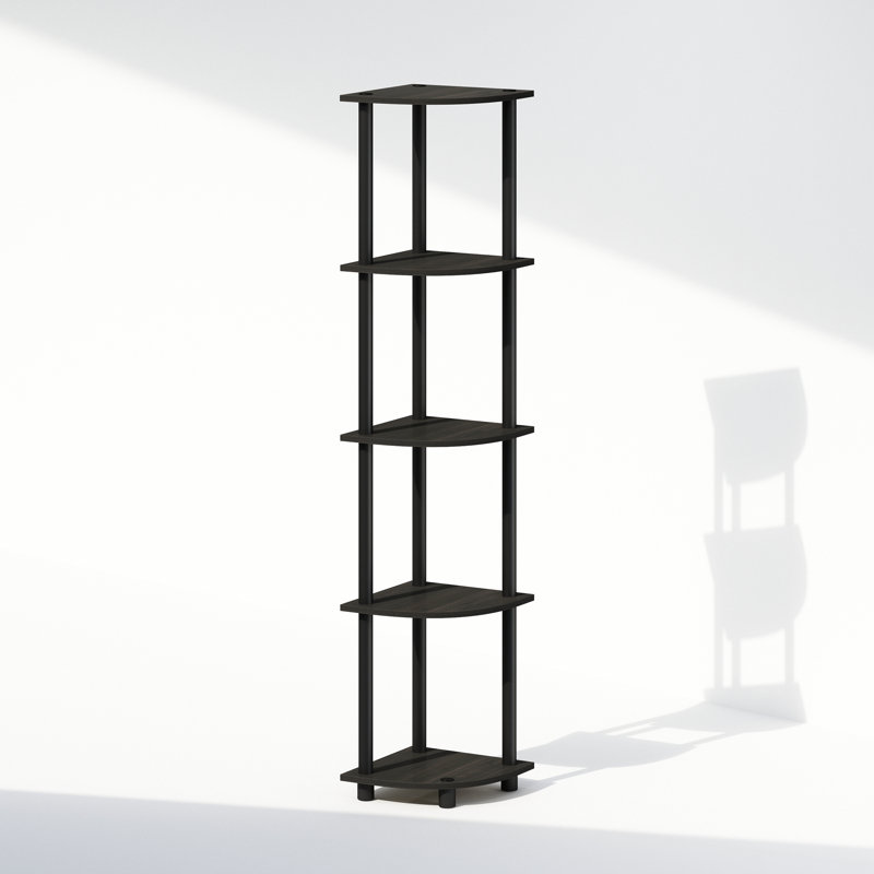 Shamblin Corner Bookcase, Espresso/Black
