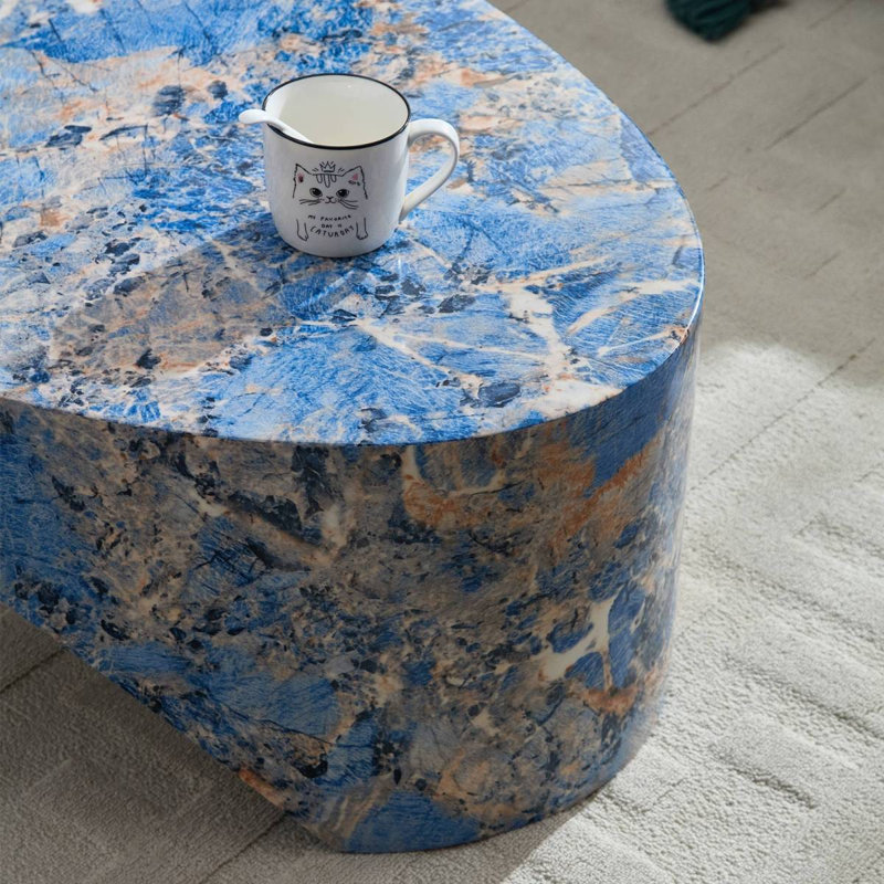 Table d'appoint The Oval, Bleu