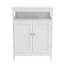Armoire de rangement pour salle de bain avec portes à double volets - blanc