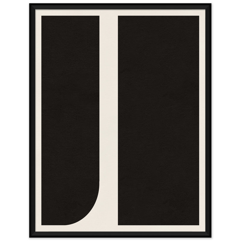Graphic Shapes In Black And Cream 1 Print