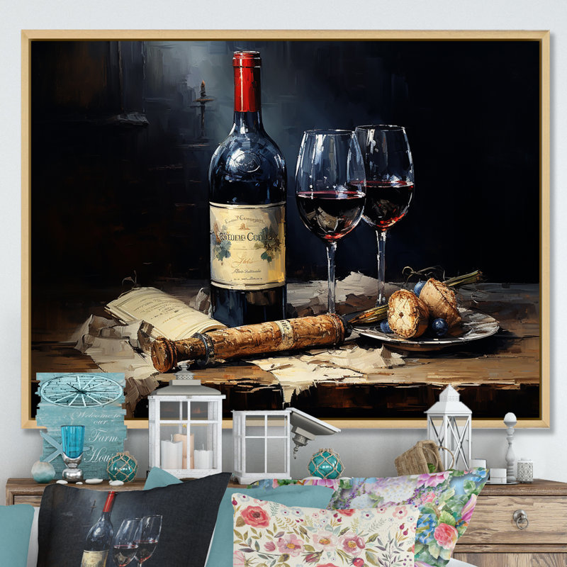 Sommeliers sélection sur toile, Cadre naturel flottant, H 30 po x l 40 po