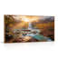 «Sunset Waterfall», ensemble de 1 reproduction d'art sur toile encadrée-691872094