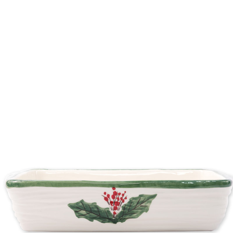 Old St. Nick Rectangle Earthenware Baker