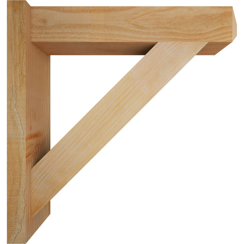 Artisan traditionnel en bois rustique, Sapin Douglas de 6 po (sciage brut), P 26 po x H 26 po