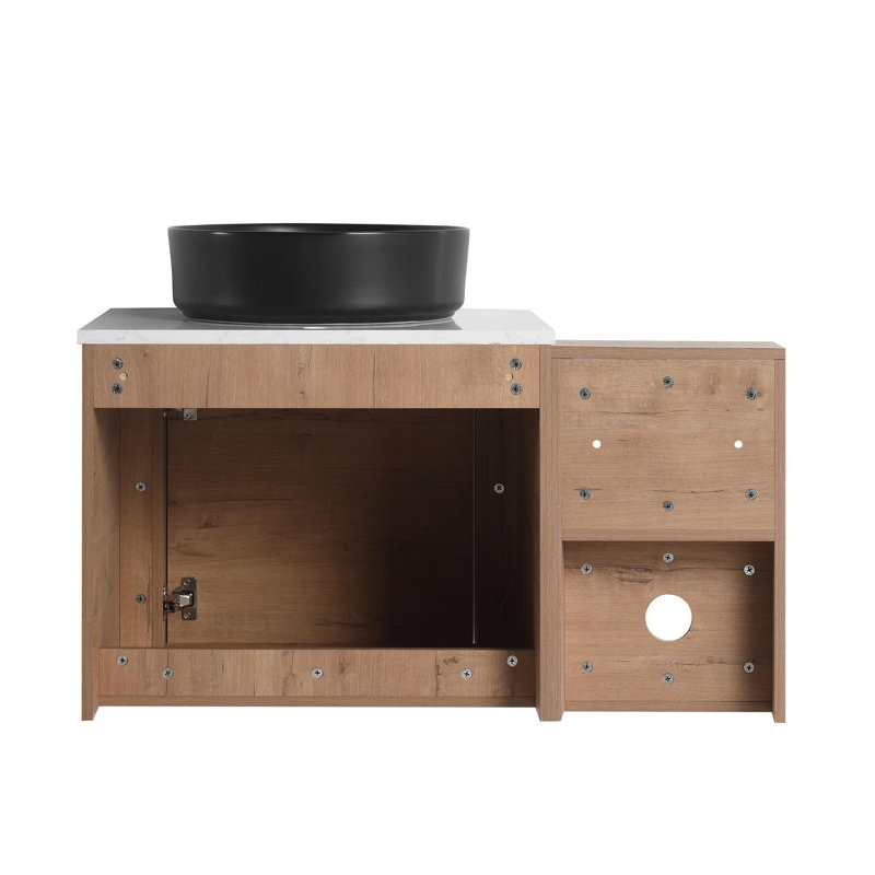Meuble-lavabo simple 24 po avec lavabo et armoire latérale 24 po, 35"