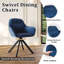 48.5cm H Swivel Upholstered Dining Chair with Ergonomic Back-588277599