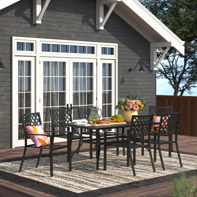 Birmadevi Rectangular 6 - Person 60" Long Dining Set