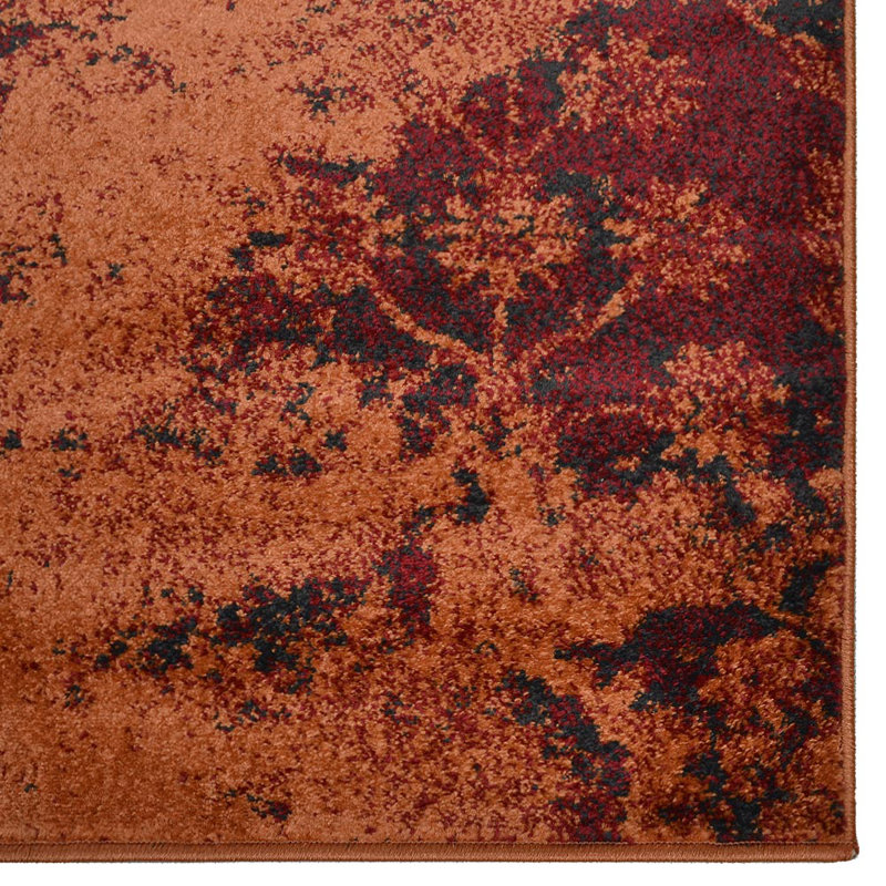 Bicknell Orange Rug, Rectangle 4' x 6'