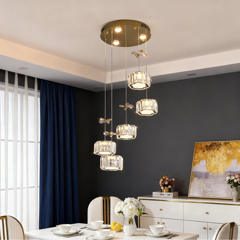 Lustre en cristal à 5 lumières Modern