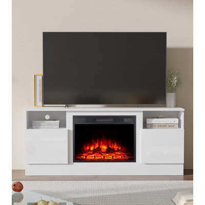 Bletsoe Brambly Cottage 147cm W TV Stand Cabinet With Electric Fire