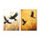 «Dark Crows in the Cornfield II - Birds Large», ensemble de 2 impressions murales en métal