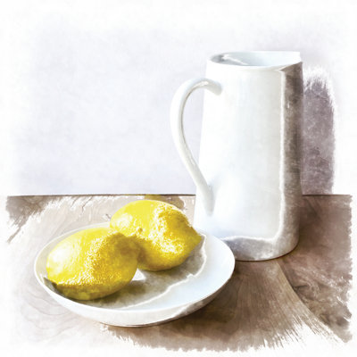 Lemon Pitcher - Wrapped Canvas Painting