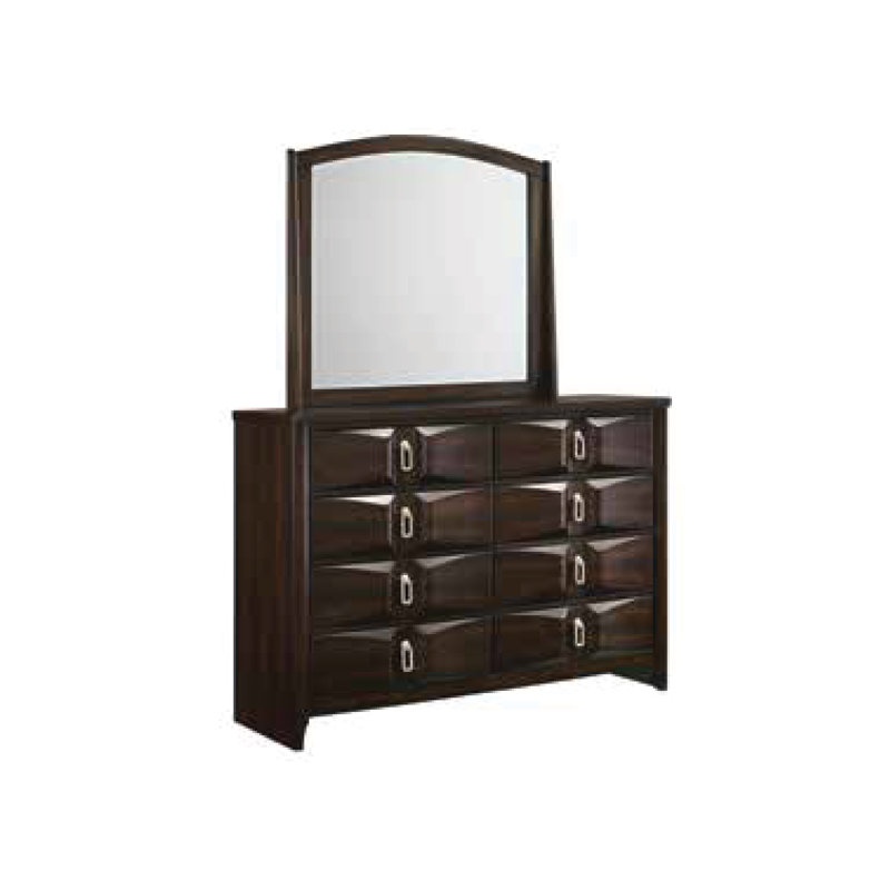 Miroir de commode en bois manufacturé Oakley