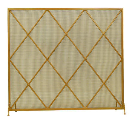 Diamonds Single Panel Fireplace Screen