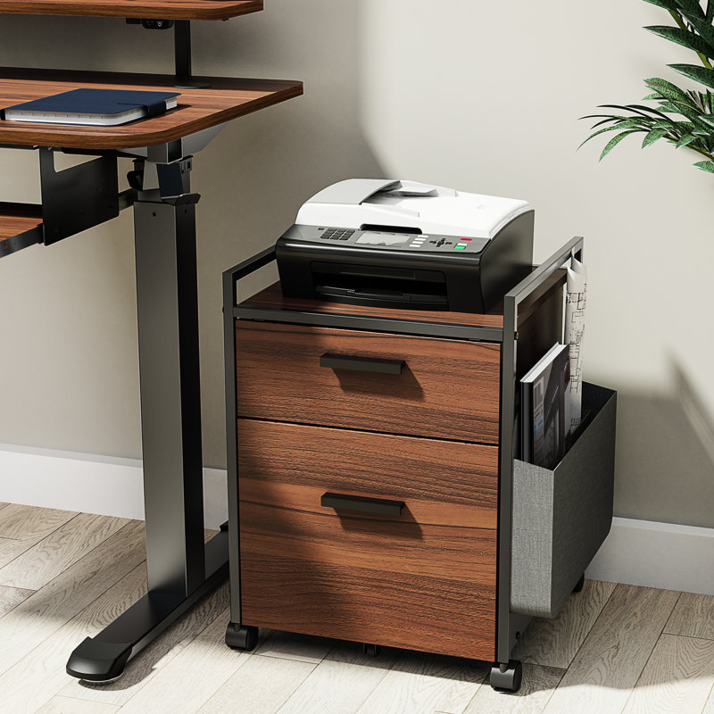 Ziolkowski 2-Drawer Mobile Vertical Filing Cabinet, Walnut