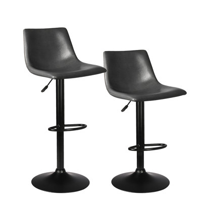 Ensemble de 2 tabourets de bar pivotants Halima Rockel