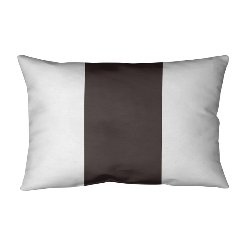 Coussin intérieur/extérieur, Blanc / Brun