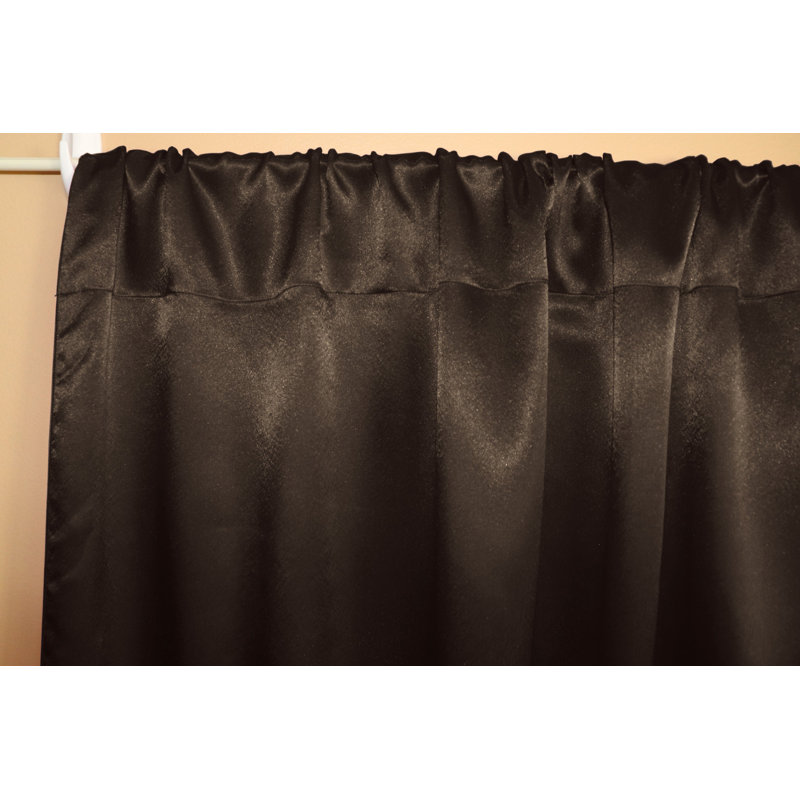 Panneau de rideau semi-transparent en polyester Dafni, L 58 po x L 72 po, Brun
