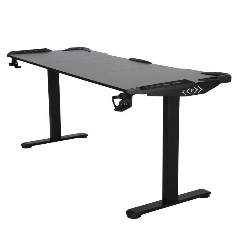 Barryton Metal Base Computer Desk with Power Outlet