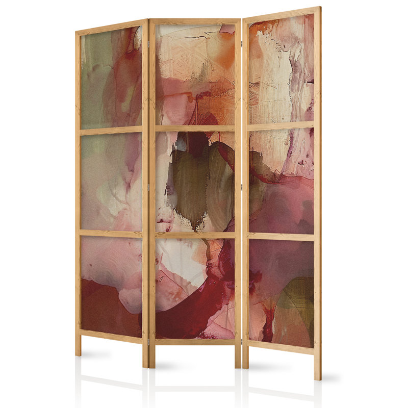 171cm H Solid Wood Folding Room Divider, 171cm H x 135cm W x 1.2cm D, 3