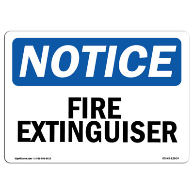 Fire Extinguisher Aluminum Sign 12 x 18