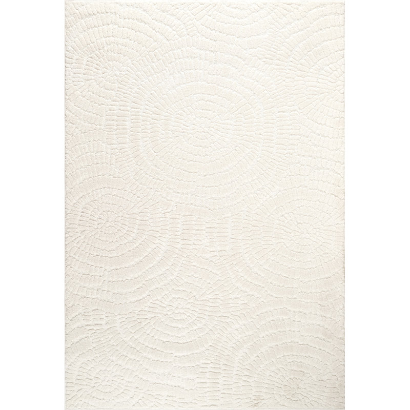 Tapis texturé crème Abani Tearsa COZ170A, 4 pi x 6 pi