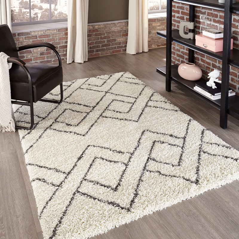 Coss Geometric Indoor Rug, Rectangle 3'11" x 5'7"