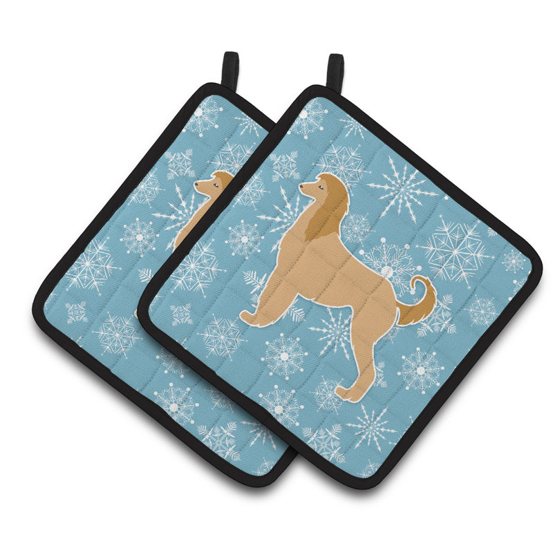 Cuisinier poignée hound de afghan east urban home flocons de neige