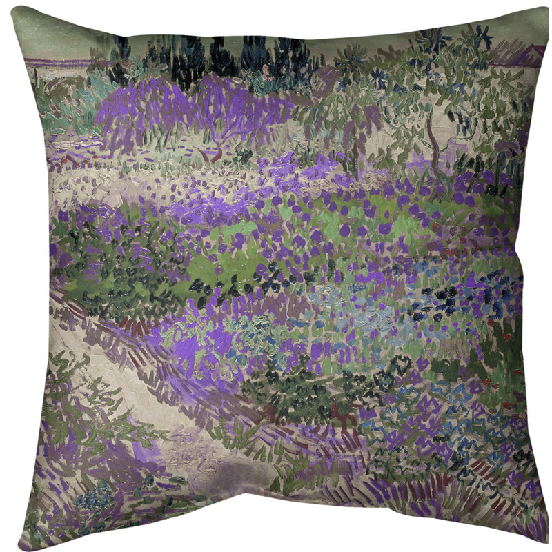 Housse de coussin carré et insert, 16 po x 1 po, Mauve, Polyester sergé