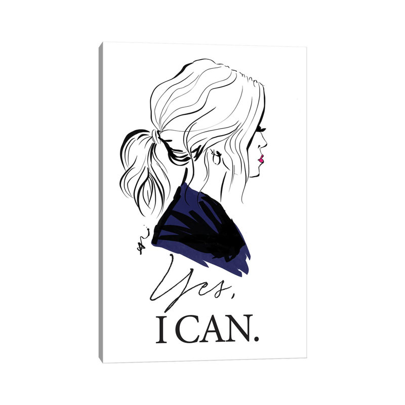 Yes I Can by Alison Petrie - Wrapped Canvas Print, 20.32 cm H x 30.48 cm W