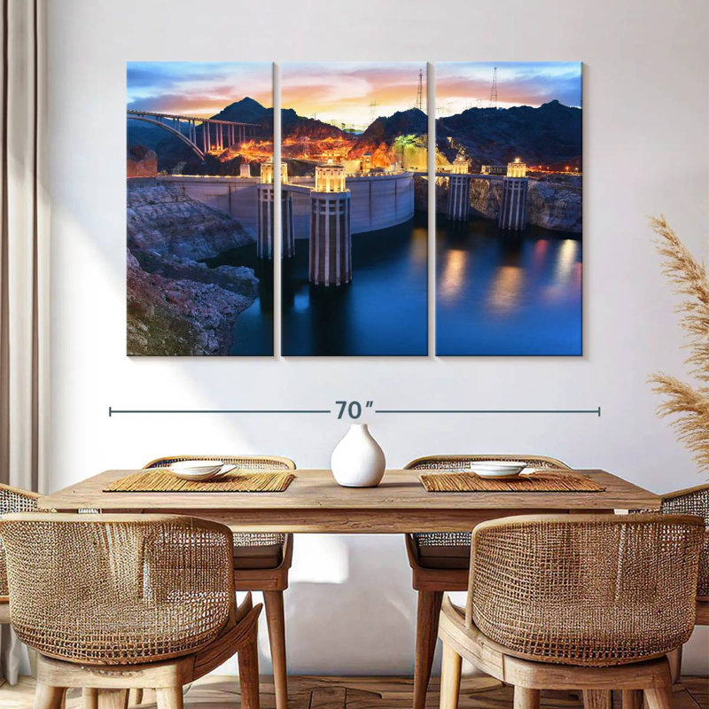 Rorry Hoover Dam At Night, 42" H x 65" W