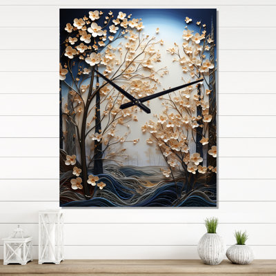 Hazelett - Tree Maple Wall Clock Oversized