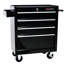 Chariot à outils robuste à 4 tiroirs avec serrure - Garage Solution de rangement pour atelier verrouillable noir