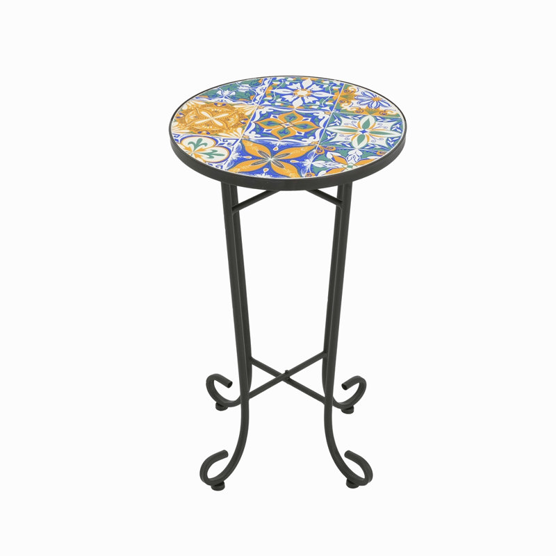 Patio Side Table With Shelf