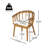 Sonny Outdoor Acacia Wood Dining Chairs With Curved Backrest