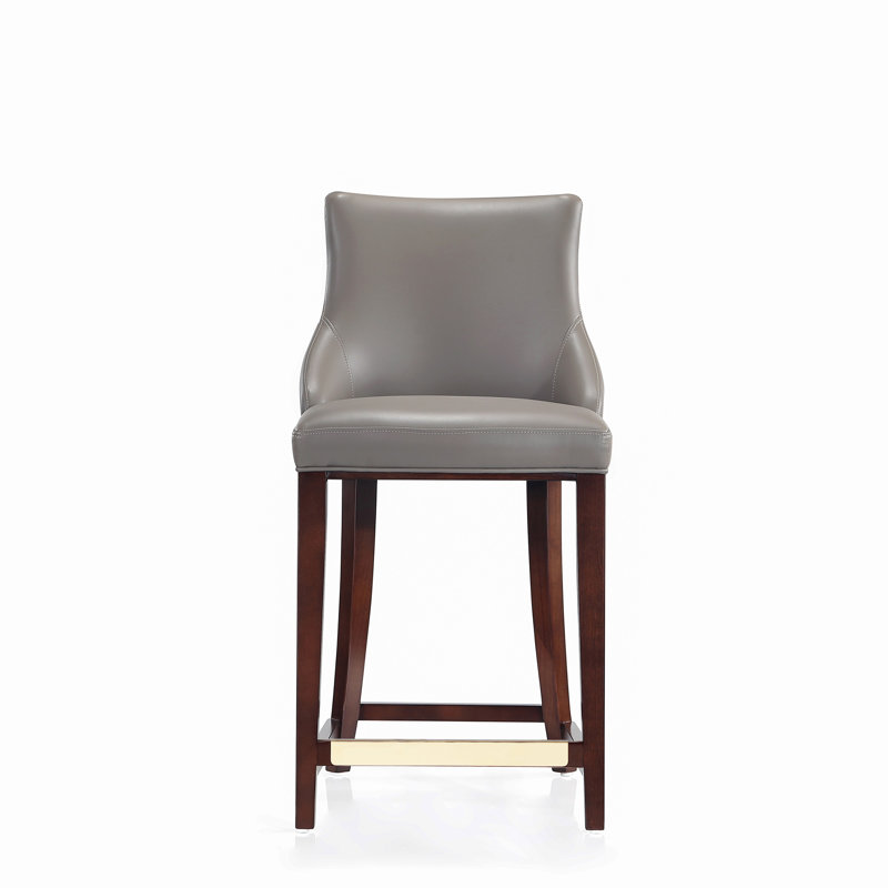 Tabouret de bar Shubert, Tabouret de comptoir (siège d'une hauteur de 25,1, Gris foncé